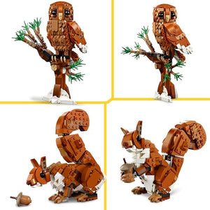LEGO Creator 3 in 1 Animali della Foresta: Volpe Rossa Giocattolo, Giochi per Bambini e Bambine da 9 Anni in su, Modelli Trasformabili in Gufo e Scoiattolo Snodabili, Idea Regalo Divertente 31154