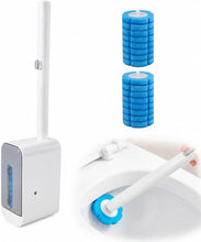 Carica l'immagine nel visualizzatore di Gallery, Scopino WC con 16 Testine di Ricambio in Spugna, Scopettino per Toilette con Supporto da Parete senza Forare, Accessorio per la Pulizia del Bagno, Casa e Hotel