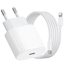 Carica l'immagine nel visualizzatore di Gallery, Caricatore iPhone, Caricatore USB C da 20W con Cavo i Phone da 1M, Caricabatterie per i-Phone 14/13/ 12/11/ X/ 8/7
