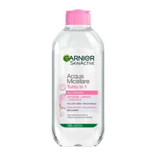 Carica l&#39;immagine nel visualizzatore di Gallery, Garnier SkinActive Acqua Micellare Tutto in 1, Per Pelli Sensibili, 100% del Trucco Rimosso, Pelle Detersa e Idratata per 12H, Senza Residui e Senza Risciacquo, Con Micelle e Glicerina, 400 ml