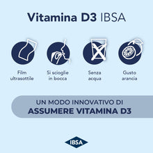 Carica l'immagine nel visualizzatore di Gallery, Vitamina D3 IBSA 1000 UI - 30 Film Orodispersibili