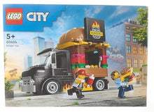 Carica l&#39;immagine nel visualizzatore di Gallery, LEGO City Furgone degli Hamburger Giocattolo, Veicolo da Costruire per Bambini e Bambine da 5 Anni in su, Camion Food Truck con Accessori per Cucinare e 2 Minifigure, Regalo Divertente 60404