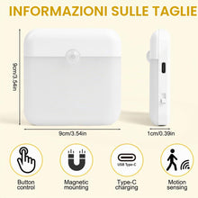 Carica l'immagine nel visualizzatore di Gallery, HOTUT Luce Notturna Batteria, 2 Pezzi Luce Notturna con Sensore di Movimento Ricaricabile Tramite USB, 3 modalità Magnet