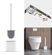 Carica l'immagine nel visualizzatore di Gallery, Ibergrif Scopino Bagno WC Silicone con Supporto, Scopettino WC, Bianco