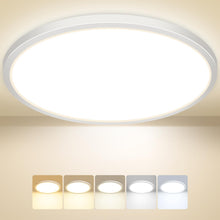 Carica l'immagine nel visualizzatore di Gallery, Peasur Plafoniera LED Soffitto, 3000/3500/4000/5000/6500K 24W IP54 Impermeabile Lampada da Soffitto, Sottile Plafoniera 