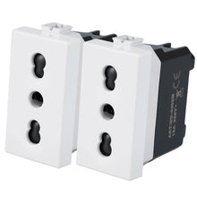 Carica l'immagine nel visualizzatore di Gallery, VOLTIX 2 PEZZI Presa Bipasso Bivalente 2P+T 10/16A Prese Elettriche da Muro Compatibile con Bticino Matix (2)