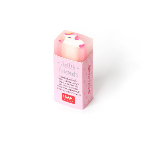 Legami - Gomma Profumata, Jelly Friends, 2,2x5 cm, Tema Unicorn, Aroma Zucchero Filato, Cancellatura Morbida e Pulita