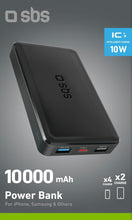 Carica l'immagine nel visualizzatore di Gallery, SBS PowerBank 10K SLIM, 10000mAh, Intelligent Charge (IC)