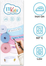 Carica l&#39;immagine nel visualizzatore di Gallery, Rotolo Nastro Tessuto 3m x 1cm, Etichetta Termoadesiva Personalizzabile per Biancheria, Cotone e Poliestere, Senza Penna - Bianco, 300x1 cm