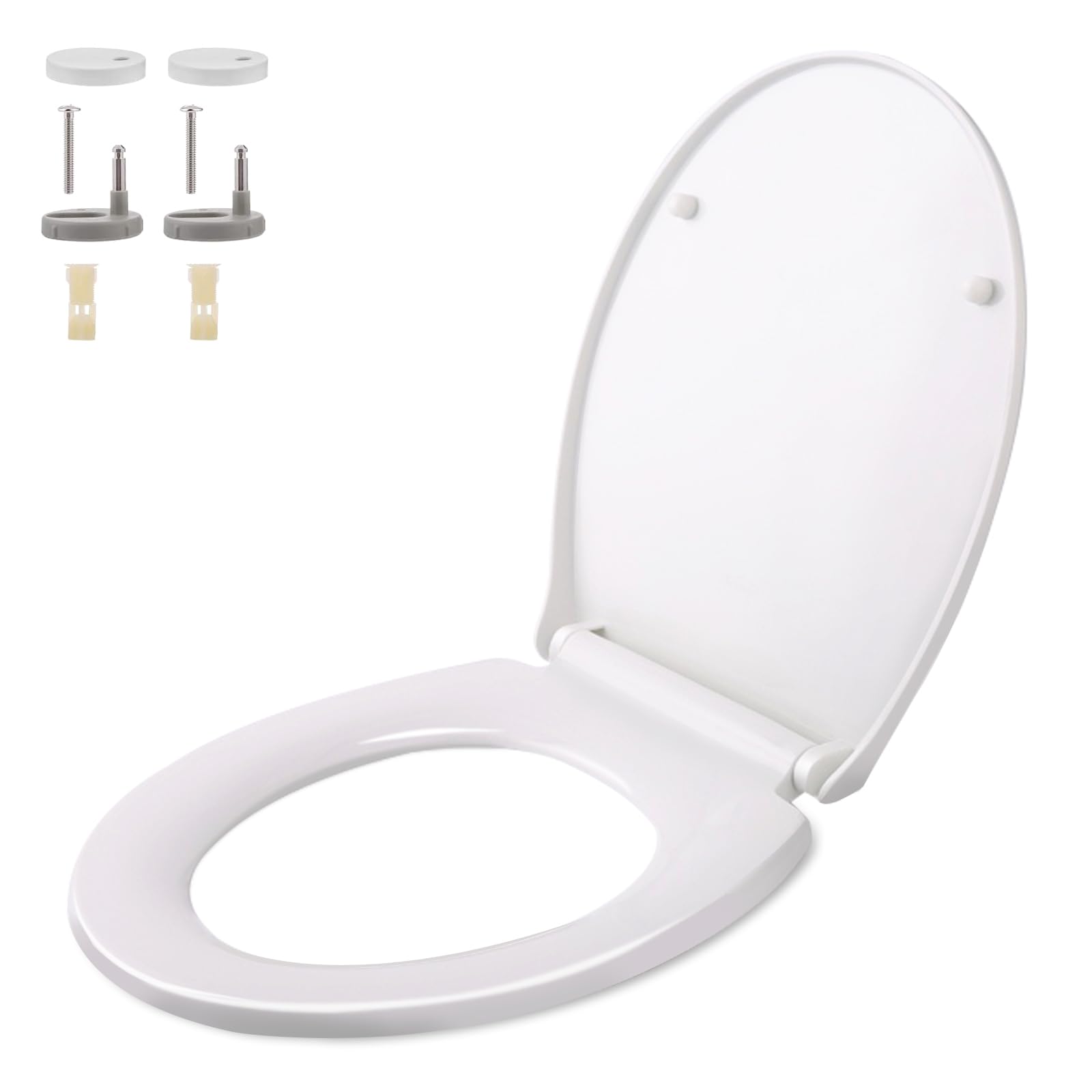Copriwater WOLTU Con Chiusura Soft-close – Universale Forma O, Cerniere Regolabili, Robusto E Antibatterico