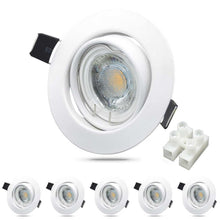 Carica l'immagine nel visualizzatore di Gallery, 6x aretti LED da Incasso per Cartongesso Dimmerabili Orientabili 6W,Bianco Caldo 3000K 500LM Faretti Led Soffitto Incass