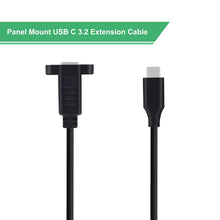 Carica l'immagine nel visualizzatore di Gallery, Prolunga USB C 3.2 per Montaggio a Pannello 20Gbps Cavo Prolunga USB C Maschio Femmina per Laptop, Tablet, Cellulare (Ne