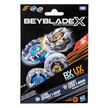 Carica l'immagine nel visualizzatore di Gallery, Hasbro Beyblade X, Set Dual Pack, Cowl Sphinx 1-80GF BX e Crest Leon 7-60GN UX