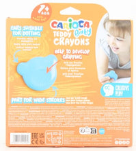 Carica l'immagine nel visualizzatore di Gallery, CARIOCA Pastelli Baby Teddy Crayons, Scatola di 6 Pastelli Colorati a Forma di Orsetto, Pastelli Per Bambini dai 12 Mesi, 6 Pezzi