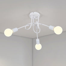 Carica l'immagine nel visualizzatore di Gallery, Riserva Lampadario Retrò Industriale E27, 3 Luci, Bianca