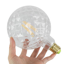 Carica l'immagine nel visualizzatore di Gallery, Lampadina LED Edison, sfera grande effetto cristallo, G125, 4 W, 220/240 V, E27, vintage, a filamento, lampadina decorat
