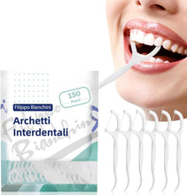 Carica l'immagine nel visualizzatore di Gallery, 150 Pezzi Filo Interdentale by Filippo Bianchini, forcella interdentale, Bastoncini Portatili Cura Dentistica per Tutta Famiglia