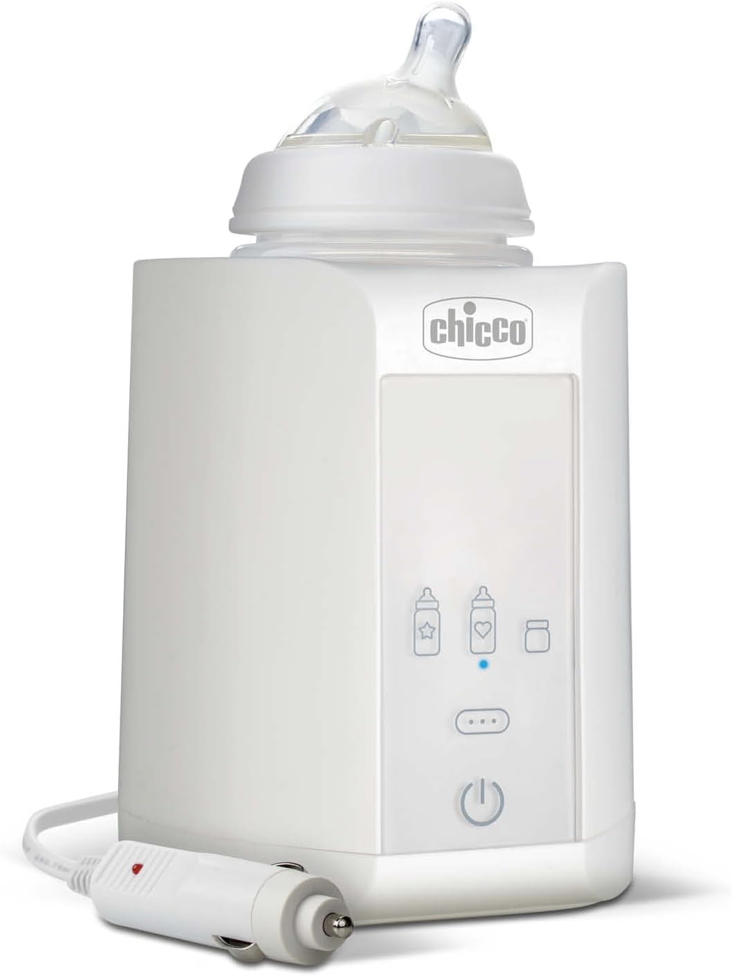 Chicco Scaldabiberon Portatile Da Viaggio E Scaldapappa Con Tre Programmi E Spegnimento Automatico, Bianco, ‎14 x 14 x 17.5 cm; 820 grammi
