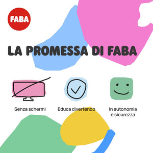 FABA - Raccontastorie Bianco - Cantastorie per Bambini, Cassa Audio con Personaggio Sonoro Ele l'Elefante, Gioco Educativo, Contenuti da 0 a 6 anni