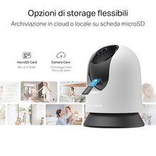 Carica l'immagine nel visualizzatore di Gallery, Mercusys MC210 2K 3MP Telecamera WiFi Interno Videocamera Sorveglianza 360°
