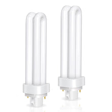 Carica l'immagine nel visualizzatore di Gallery, 2 Pezzi Lampadine Tubolari PLC G24d-3 a 2 Pin 26W, Luce Bianco Caldo 2700K, 1600LM, Dimensioni: 17 cm, Tubo Doppio Giro 