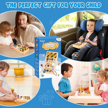 Carica l'immagine nel visualizzatore di Gallery, Pmgud Busy Board Montessori Activity Board a Partire da 1 Anno Giocattolo Montessori in Legno con 8 interruttori, 15 luci a LED, 6 musiche per Neonati e Bambini Piccoli Educazione sensoriale