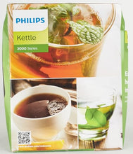 Carica l'immagine nel visualizzatore di Gallery, Philips Series 3000 Bollitore, Capacità 1,7 L, Formato Famiglia, Resistenza Piatta, Spia Luminosa LED, Facile Riempimento, Indicatore in Tazze, Nero (HD9318/20)