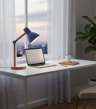 Carica l'immagine nel visualizzatore di Gallery, BEL AIR HOME - Lampada da scrivania TEACHER - metallo e legno - 1xE-27 - design moderno ed elegante - ideale per ufficio