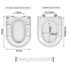 Carica l'immagine nel visualizzatore di Gallery, WOLTU Copriwater Sedile WC Coperchio con Chiusura Ammortizzata Soft Close Toilet Seat Bagno in Plastica Antibatterico Bianco WS2544