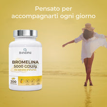 Carica l'immagine nel visualizzatore di Gallery, Bandini® Bromelina Forte 5000 GDU/g Gastroprotetta 200 Compresse,