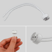 Carica l'immagine nel visualizzatore di Gallery, Portalampada GU5.3 MR16 con Cavo Silicone 14cm, 12V-250V, 2A max. 100W, Presa Porta Lampade in Ceramica Attacco GU5.3 GU