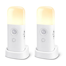 Carica l'immagine nel visualizzatore di Gallery, 2 Pezzi Luce Notturna per Bambini, 5 Livelli di Luminosità Regolabili, Luce Notturna da Presa con Sensore Movimento e Cr