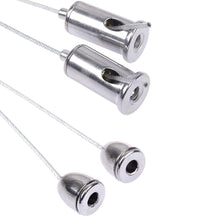 Carica l'immagine nel visualizzatore di Gallery, 4 Pezzi Kit Sospensione Pannello LED Cavo Acciaio 1M