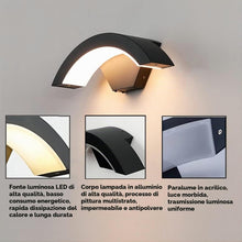 Carica l'immagine nel visualizzatore di Gallery, Applique da Parete Esterno/Interno LED, Applique Esterno Metallo 24W, IP54 Lampada da parete impermeabile adatta per vil