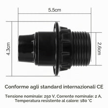 Carica l'immagine nel visualizzatore di Gallery, Lampada con attacco, 10pezzi Lampade con attacco E14 adatte per lampadine a vite E14 e lampade a risparmio energetico a 
