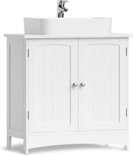Carica l'immagine nel visualizzatore di Gallery, VASAGLE Mobile Sottolavabo per Bagno, con 2 Ante, 60 x 30 x 60 cm