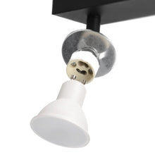 Carica l'immagine nel visualizzatore di Gallery, EDO Lampada Faretti da Soffitto Orientabili MALGA GU10 Nero, Faretti 3 Luce, Faretto da Parete Interno per Barra, Lampad