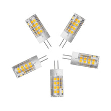 Carica l'immagine nel visualizzatore di Gallery, Confezione da 5 lampadine LED G4 5 W 51 SMD 2835 LED AC220-240 V bianco caldo 3000 K super luminoso lampadina LED 500LM 