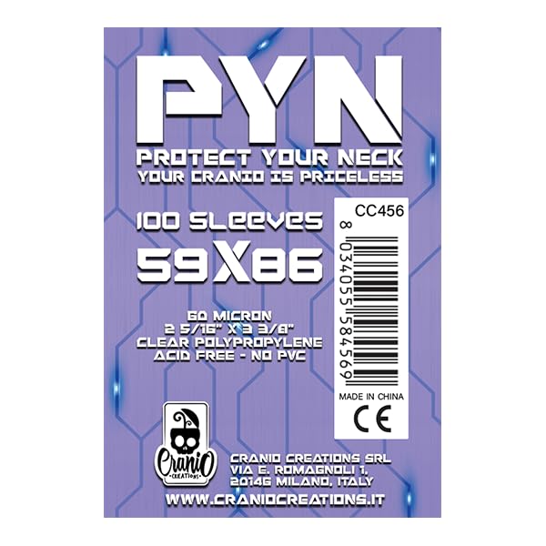 PYN 59x86, Proteggi Le Tue Carte Da Gioco, Confezione Da 100 Bustine
