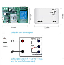 Carica l'immagine nel visualizzatore di Gallery, MHCOZY eWelink Wifi Bluetooth Relay Módulo funziona con Alexa,app telefono remoto DC 12V 24V 32V relè di uscita passivo per il controllo di accesso al cancello del garage intelligente fai da te