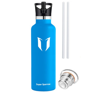 Super Sparrow Borraccia Termica 1L, Bottiglia Termica Senza Perdite - Senza BPA Borracce, per Bambini, Scuola, Sport, Campeggio, Yoga, Palestra, Ciclismo
