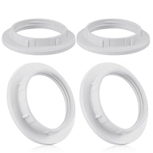 Carica l'immagine nel visualizzatore di Gallery, DiCUNO E27 Anello a Vite per portalampada, 39MM, Bianco, 4 Pezzi