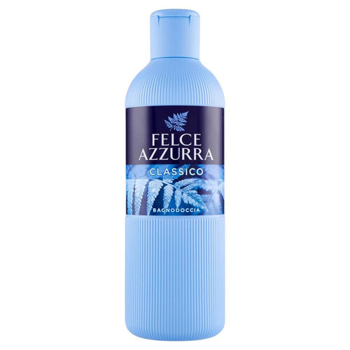 Felce Azzurra - Bagnoschiuma Profumato Classico, Bagno Schiuma Detergente Delicato Idratante per Pelle Morbida con Note di Rosa, Lavanda e Patchouli, Bagnodoccia Dermatologicamente Testato, 650 ml