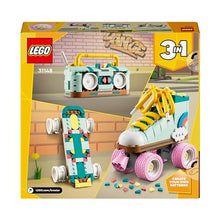 Carica l&#39;immagine nel visualizzatore di Gallery, LEGO Creator 3 in 1 Pattino a Rotelle Retrò Trasformabile in Mini Skateboard o Radio Giocattolo Boom Box, Giochi per Bambine, Bambini, Ragazze e Ragazzi da 8 Anni, Idea Regalo di Compleanno 31148