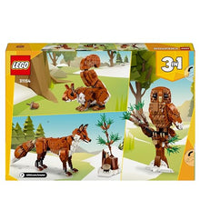 Carica l&#39;immagine nel visualizzatore di Gallery, LEGO Creator 3 in 1 Animali della Foresta: Volpe Rossa Giocattolo, Giochi per Bambini e Bambine da 9 Anni in su, Modelli Trasformabili in Gufo e Scoiattolo Snodabili, Idea Regalo Divertente 31154