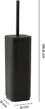 Carica l'immagine nel visualizzatore di Gallery, Gedy Seventy Ekoplà Scopino Bagno WC, Materiale Plastica Riciclata, Scopino WC Colore Nero Opaco, Scopino Bagno da Appoggio con Ciuffo in Setole Nere di Nylon, Dimensioni L9xP9xH38,8cm Peso 240gr