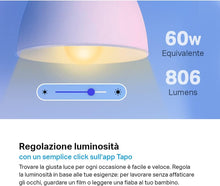 Carica l'immagine nel visualizzatore di Gallery, Tapo L530E Lampadina Smart WiFi E27 Multicolore 806lm 9W Alexa Google, 4pz