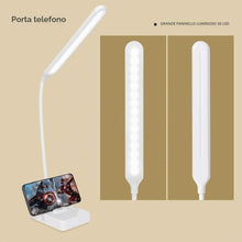 Carica l'immagine nel visualizzatore di Gallery, Lampada LED Scrivania Batteria Ricaricabile 2000mAh, Luce Lettura Libro Senza Fili,Touch Control 3 Colori, 6 Luminosità 