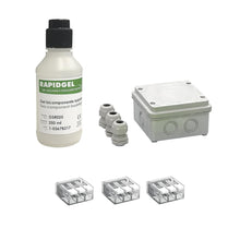 Carica l'immagine nel visualizzatore di Gallery, Arnocanali GI-BOX100 Kit Gel Bicomponente Isolante e Sigillante con Scatola di Derivazione e Pressacavi, Multicolor