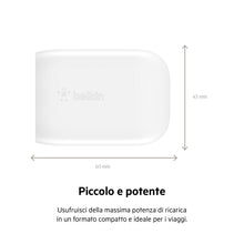 Carica l'immagine nel visualizzatore di Gallery, Belkin Caricabatteria da parete USB-C con PPS (30W), certificato USB-IF, ricarica rapida PD 3.0, caricatore USB C per iP